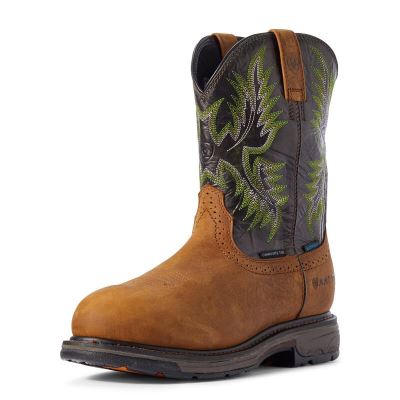 Ariat WorkHog Kahverengi / Yeşil Iş Ayakkabıları Erkek (42112-803)